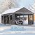 Benass 13x25 FT Heavy Duty Carport Canopy, Portable Garage with Side & Drive-Through Doors, Screened Windows, Removable Sidewalls, All-Weather Waterproof Shelter for SUV, Boat & Outdoor Storage