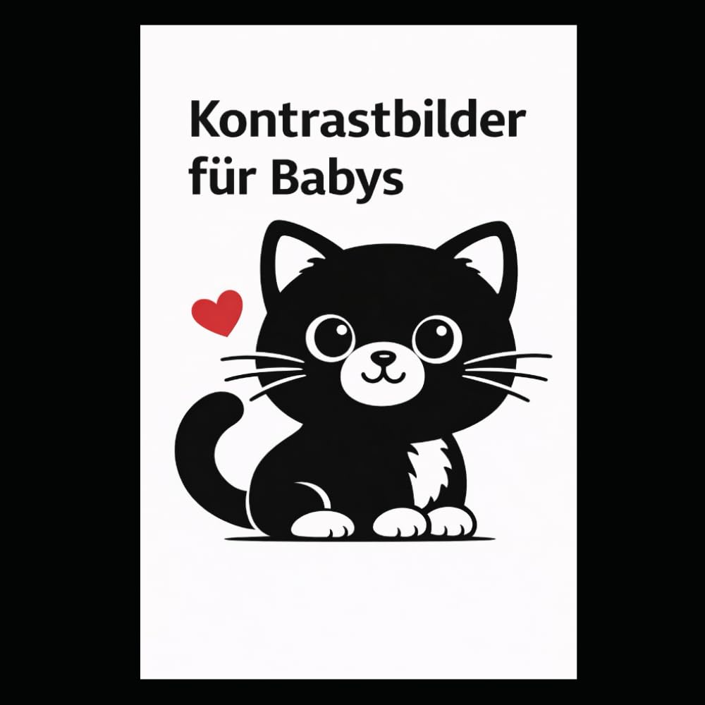 Kontrastbilder für Babys: Einfache Formen, Tiere & Motive in Schwarz-Weiß