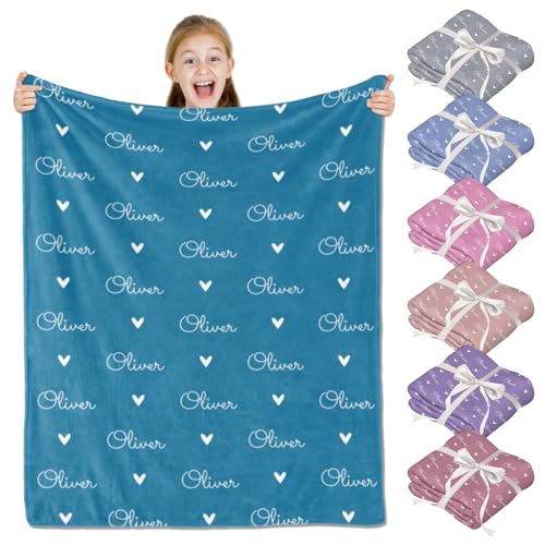 Image of PUREFLY Ships Next Day-Personalized Blanket for Kids- Custom Blanket with Name for Teen Girls and Boys, Birthday Gifts for Women and Men, Customized Flannel Throw, Christmas Blankets Gifts for Baby