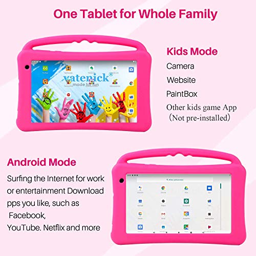 Tablet Bambini Giocattolo Display IPS HD 7 Pollici WIFI QuadCore Tablet PC Android 10.0 Pie per Bambini GMS Certificato 2 GB + 32 GB Custodia in Silicone Portatile per Bambini Regalo di Compleanno