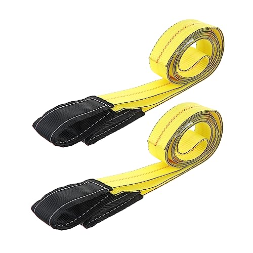 NAMOARLY 2pcs Sling Crane Lifting Belt Crane Straps Heavy Duty Tow Strap Industrial Flat Eye-Eye Rope Strap Heavy Lifting Straps Winch Strap Flat Lifting Belt Polyester