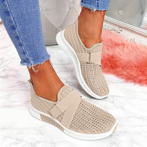 Casual Sneakers for Women Mesh Breathable Wide Width Walking Shoes Women's Comfort Fashion Sneakers Adjustable Hook and Loop Closure Non Slip Lightweight Tennis Sports Jogging Shoes2