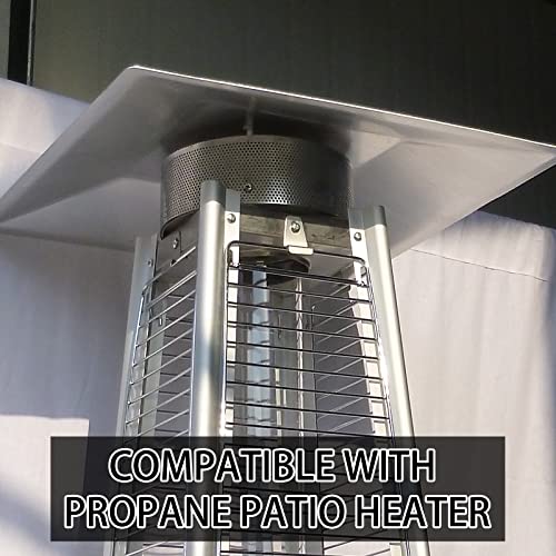 Hqq Outdoor Patio Heater Heat Shield, Square Aluminum Heat Reflector Shield Replacement Top Parts For 4-Sided Glass Tube Outdoor Heaters  thumb #5
