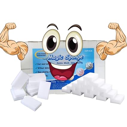 Magic Cleaning Sponge 20 Pcs Pack - Multifunctional magic eraser - House - Utilities - Kitchen - Tiles - Melamine Sponge - Every Homes Choice
