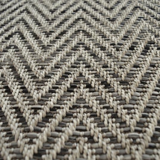 Decoweb Moquette Tissé Plat - Java Chevron - Silver - Rouleau de 4m x 3.00m