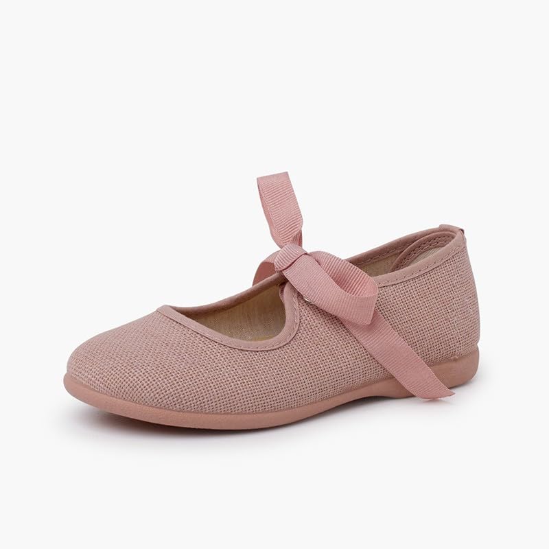 Linen Mary Janes with Faille Bow Fastening2