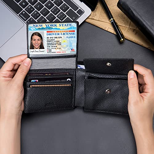 Cockatoo Bifold Wallets for Mens, Leather Credit Card Wallet with Flip ID Windows and High Capacity Coin Pocket (BROWN)2