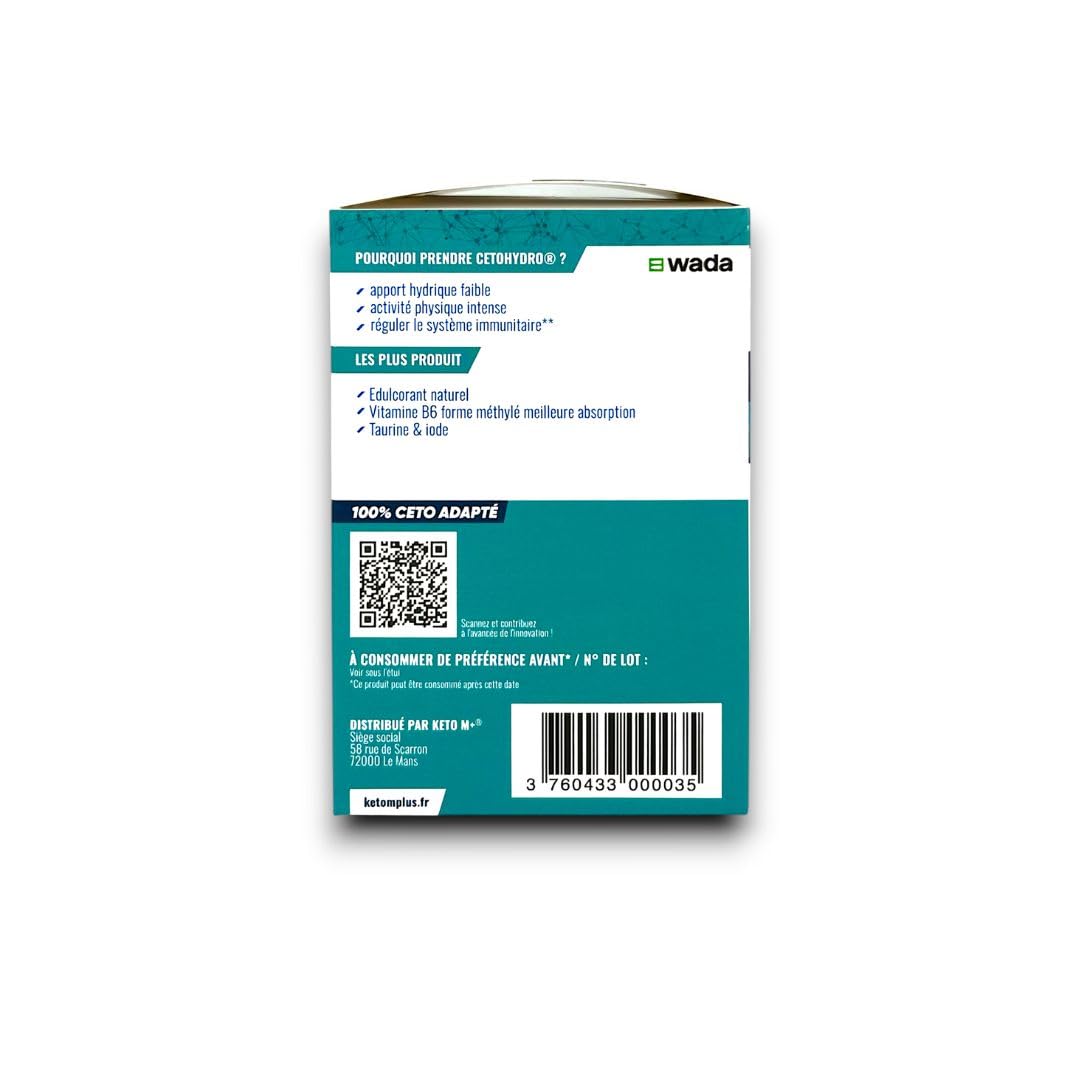 CetoHydro Taurine Cola – Complément Keto Énergie & Électrolytes – Taurine 400 mg, Vitamines & Minéraux – Arôme Cola Naturel