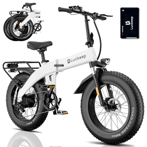 Image of Luckeep Folding Electric Bike for Adults 1500W Peak Motor, 28MPH 60 Miles,720WH Battery 20 inch x 4.0 inch Fat Tire Folding Ebikes for Adults NFC /Anti-Theft /Hydraulic Brakes E-Bbike Commuter Men