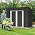 DWVO 8.5' x 3.5' Outdoor Storage Shed, Lockable Double Doors, Sloped Roof, Heavy-Duty Steel Shed for Garden & Patio, Large Backyard Tool Organizer, Dark Gray
