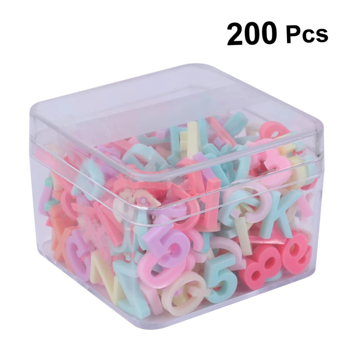 Lurrose 600 Pz Ciondolo in Resina Per Fai Da Te Perline Dell'alfabeto Con Numeri in Età Prescolare Perline Distanziatrici Per Lettere Ciondoli Flatback Lettera Perline Sciolte Ar Accessori