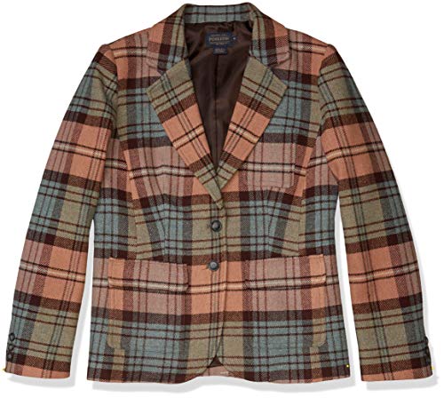 Pendleton Women's Brynn Wool Blazer, Shetland Plaid, 10