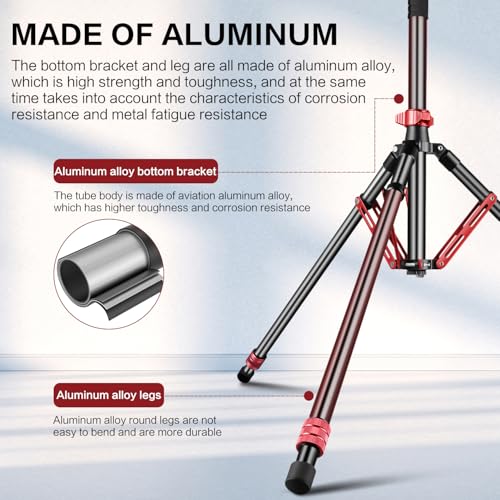 FreeSea Light Stand Aluminum, Adjustable Tripod Stand for Photography, 260cm/102inch Studio Sturdy Tripod for Speedlite Flash Softbox Strobe Light Camera with Carrying Bag - Image 5