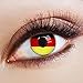 Produktbild Karneval-Klamotten Fußball Klamotten Jahreslinsen WM Deutschland Fan-Artikel Farblinsen Farbige Kontaktlinsen schwarz rot gold WM Deutschland 2018