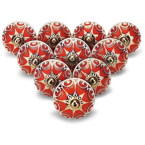 FURNISHFUL FINESSE Hand Painted Cabinet Knobs Cover