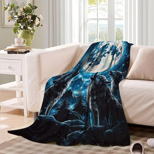 Couverture loup en microfibre moelleuse et chaude haute densité - 4