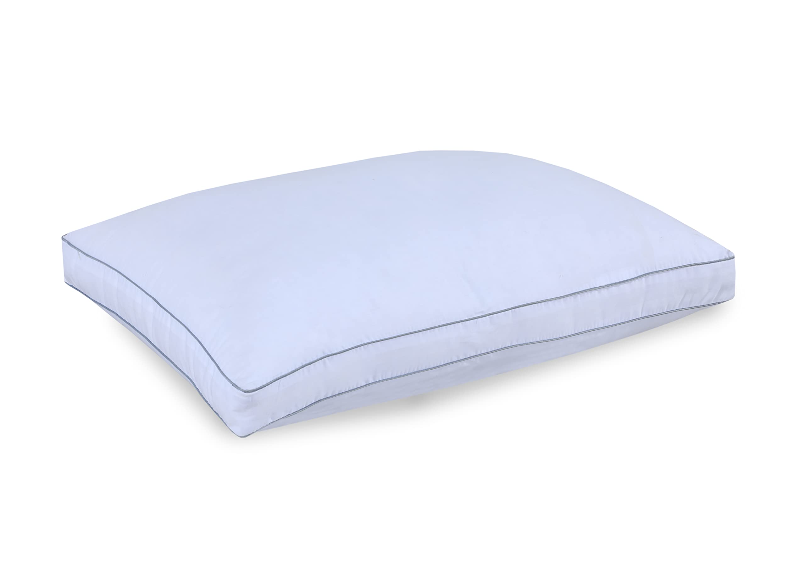 Arlinens White Box Pillows Soft Hotel Quality Hollow Fiber Filled Bed Pillows With Stitched Edging 100% Cotton Cover For Neck Back Stomach & Side Sleepers (1, 48 X 74Cm)