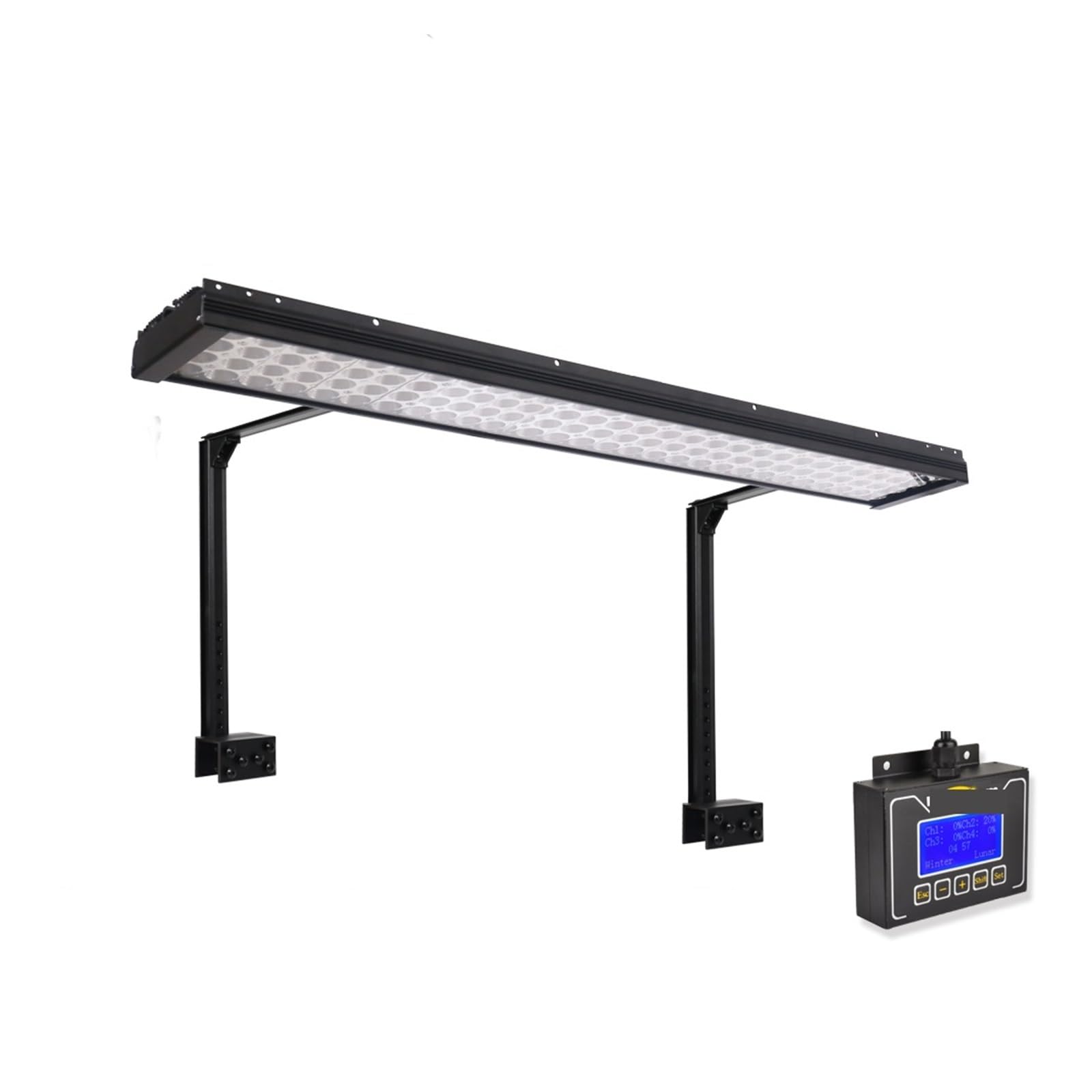 oświetlenie akwarium Lampa oświetleniowa LED do akwarium do 36 "3 stopy 80-100cm zbiornik do akwarium akwarium morskie Led rafy koralowej oświetlenie zbiornika LED do akwarium roślinnego(With arm kit)