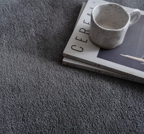 Livebox Fluffy Shaggy Washable Rug 3X5 Feet, Grey Fuzzy Area Rug For Bedroom,Soft Nursery Rug For Boys And Girls,Non Slip Living Room Rug Shag Carpet For Teen Room Playroom Dorm Decor #TOP4