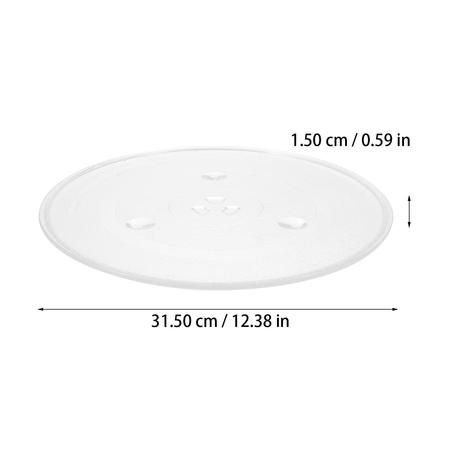 VILLCASE Bandeja Giratoria Fácil Instalación y Limpieza de Vidrio para Microondas, Plato de Repuesto Resistente al Calor para Uso en Microondas