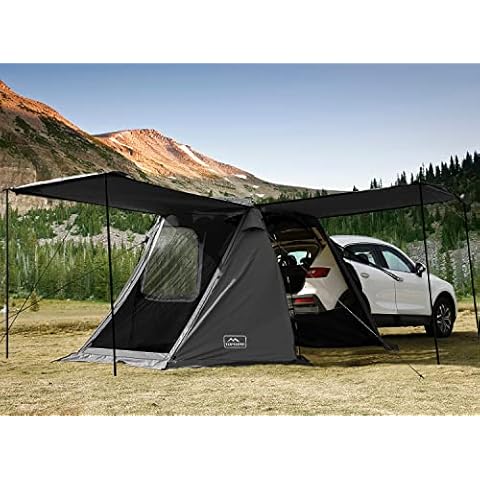 KAMPKEEPER SUV Car Tent, Tailgate Shade Awning Tent for Camping, Vehicle Camping Tents Outdoor Travel (Black) Cover
