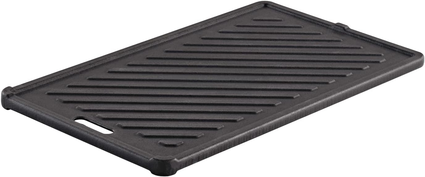 RÖSLE Gasgrill BBQ-Portable VIDERO G2-P tragbarer Tischgrill mit 2 Edelstahlbrennern & Grillplatte VIDERO G2-P Hochwertige Grillplatte aus Gusseisen für Fleisch und kleine Grillstücke