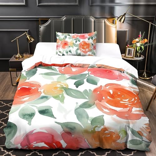 Housse de couette fleurs pour une chambre printanière 3D - 4