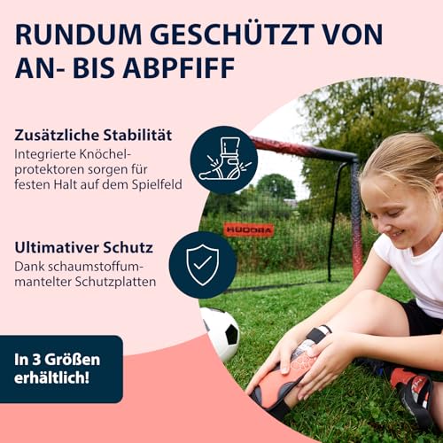 HUDORA Schienbeinschützer mit Knöchelschutz - Bequeme Schienbeinschoner mit Schaumstoff - Fußball Schienbeinschoner mit Knöchelprotektoren… – Ansicht 2