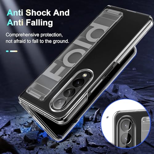Image of Connexa Hard Polycarbonate TPU Case with Wrist Strap Compatible with Samsung Galaxy Z Fold 6, Dual Layer Protection, Enhanced Grip Black