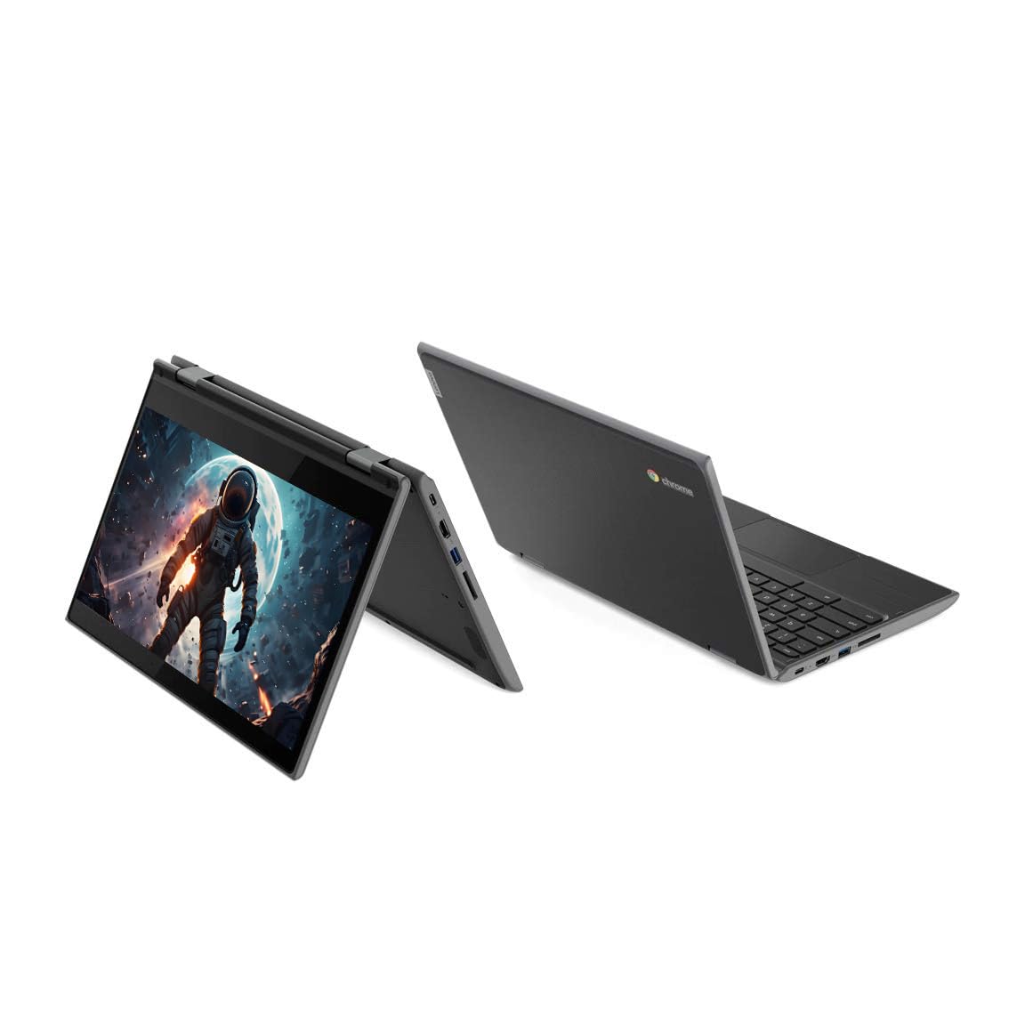 Lenovo Ordenador portátil Chromebook 300e 2 en 1 con pantalla táctil, 11,6 pulgadas (1366 x 768), Intel Celeron N4020, 4 GB de RAM, 32 GB SSD, teclado japonés, Chrome OS (reacondicionado)