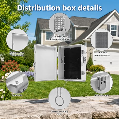 Boîte de jonction électrique extérieure étanche ABS pour projet de sécurité - 6