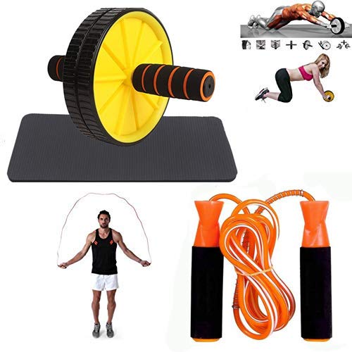 CONSONANTIAM AB Wheel Roller Abdominal Workout for Exercise and Knee Mat and Skipping Rope Jump Skipping Rope for Men, Women- Multicolor (B082DCN79P) Amazon Price History, Amazon Price Tracker