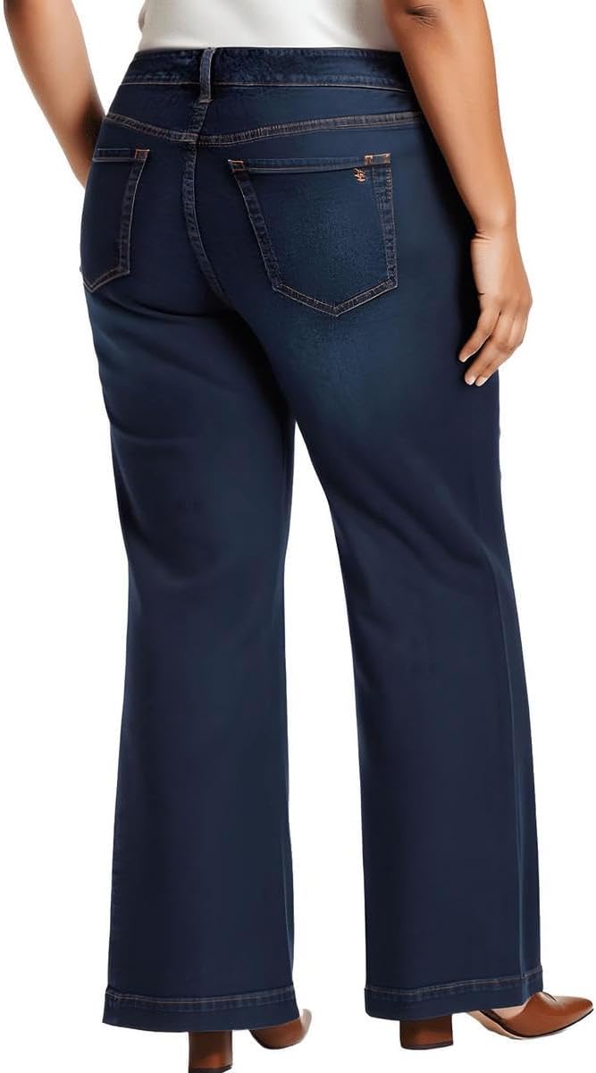 Jessica Simpson Womens True Love Trouser Wide Leg Jean Plus - Image 3