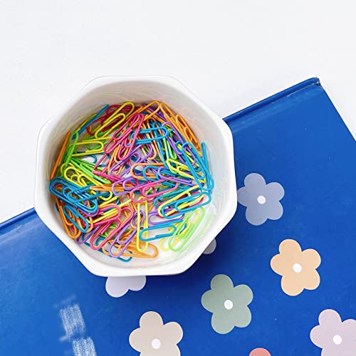 Leazul Ceramic Paper Clip Holder Gold Line Paper Clip Dispenser Organizer For Desk Cute Floral Pattern Office Binder Clip Holder Bobby Pin And Hair Clip Holder Gift For Office Mint Flowers #TOP3