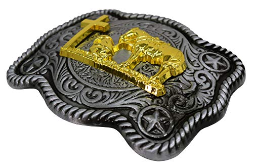 Image of Moranse Cross Cowboy Kneeling Prayer Horse Zinc Alloy Belt Buckles