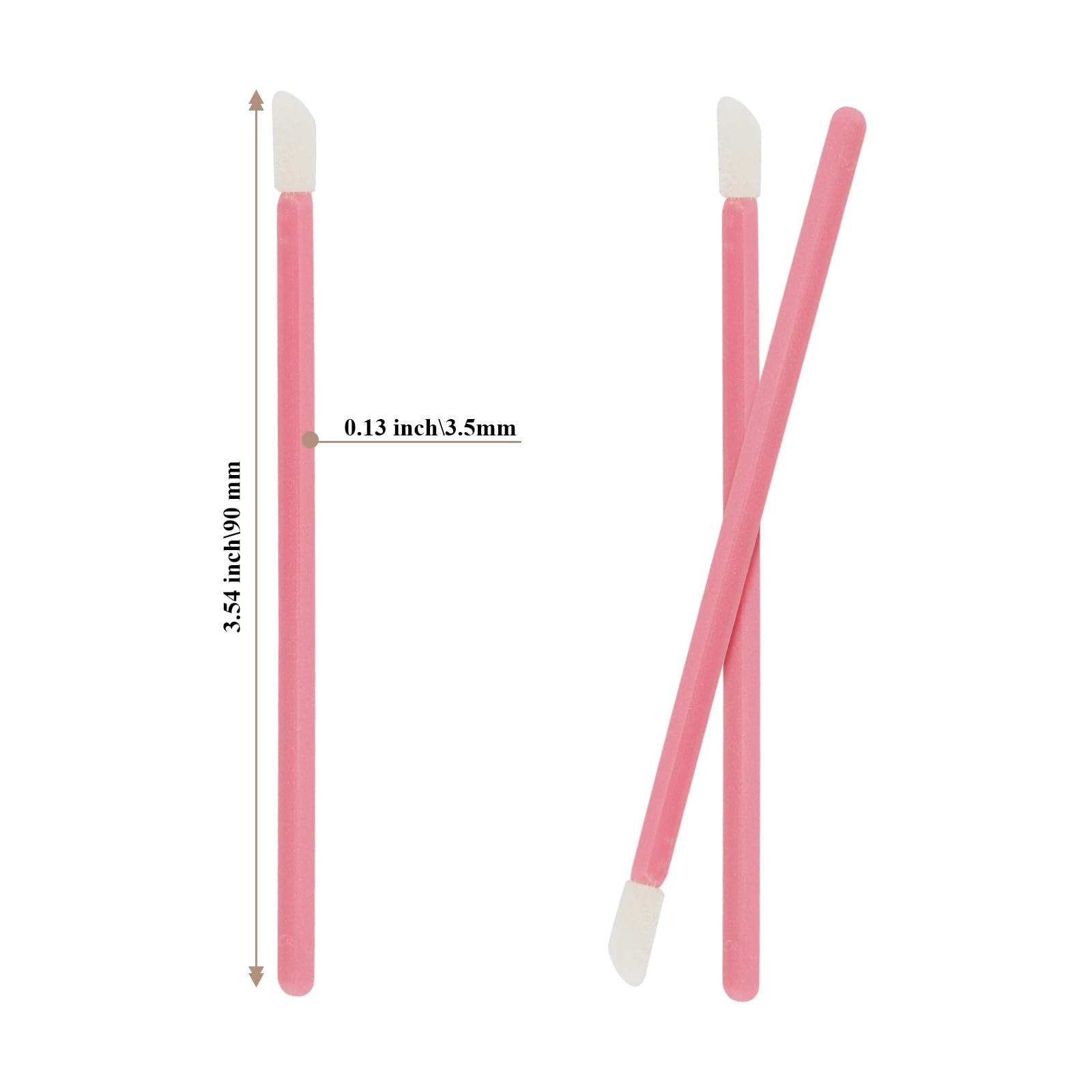 JIAYUET 600 PCS Pink Lipstick Wands Brushes, Disposable Lipgloss Applicator for Concealer Make Up, 9cm - Image 2