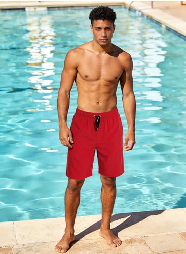 Image of HOdo Mens Swim Trunks with Mesh Liner 9 inch Quick Dry Swim Shorts Bathing Suits for Men Swimwear Board Shorts wiht Pockets
