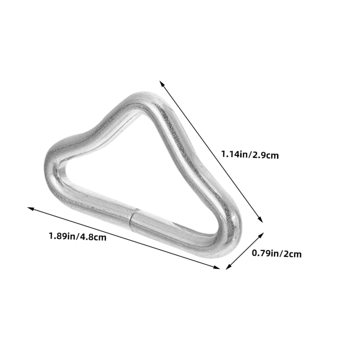 BCOATH 50Pcs Wear Resistant Trampoline Parts Durable Triangle Buckles for Trampoline Supplies for Securing Bags and Outdoor Equipment