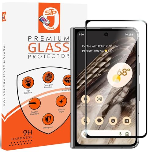 Image of STP FEEL Premium HD+ Tempered Glass Screen Protector Guard Compatible For Google Pixel Fold 5G (7.6 Inch, Pack of 1) | Edge to Edge Coverage With Easy to installation kit for Smartphone