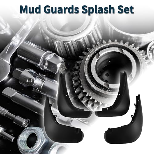 Image of Mud Flaps Splash Guards for Land Rover Range Rove Vogue 2013-2022 with Pedal W /Mount Accessories Mud Guards Front and Rear 1 Set