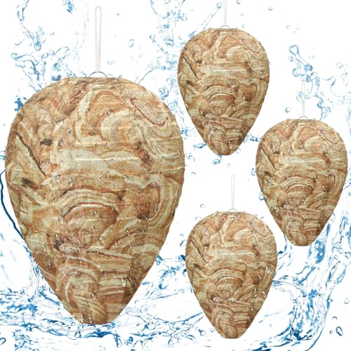Leurre de guêpes DECYOOL lot de 4 nids artificiels marrons hydrofuges