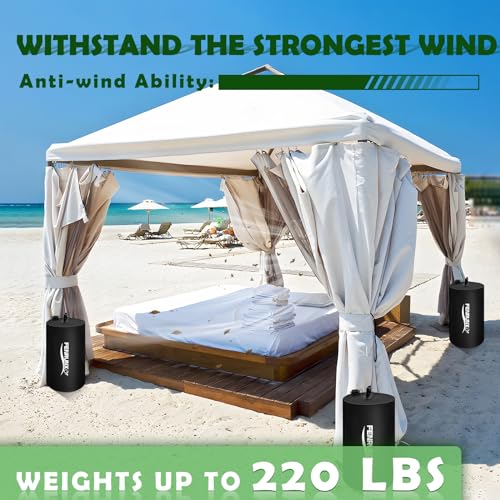 Image of Canopy Water Weight Bag,220 LBS Heavy Duty Tent Weights Set of 4 Leg Weights for Pop Up Canopy,Tent,Gazebo,Carport,Black