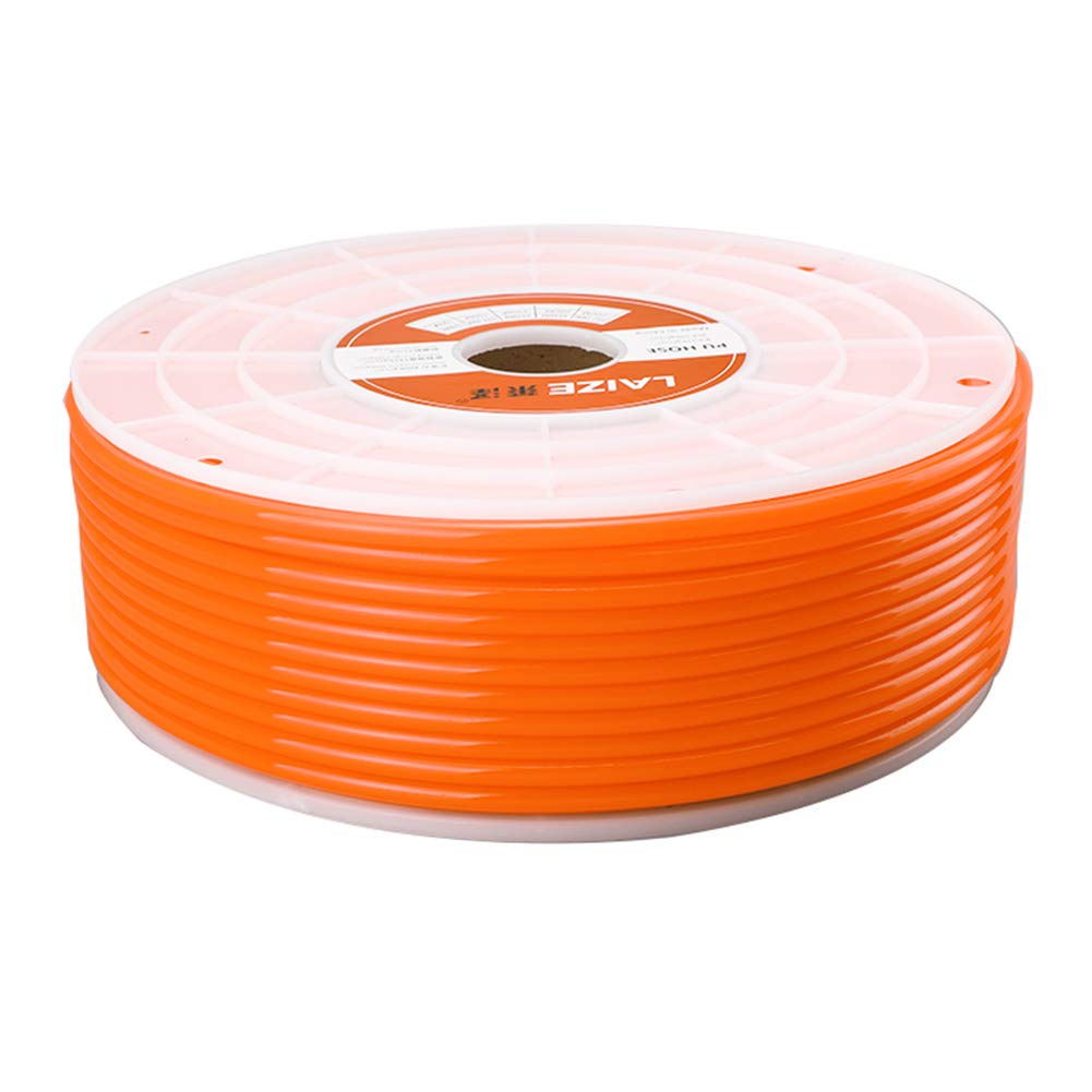 Beduan Pneumatic Tubing Pipe, 8mm x 5mm Orange 291ft/89Meter, Air Compressor PU Hose Line Tube for Fluid Transfer
