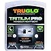 TruGlo Tritium Pro Compact Glow in The Dark Front and Rear Gun White Sight with Focus Lock Ring Compatible with Glock Handgun Models, Black