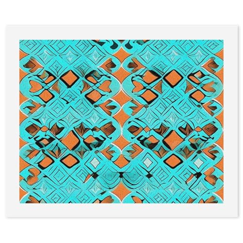 Peinture par numéros pour adultes Turquoise Wonders kit créatif de 56,9 x 47 cm