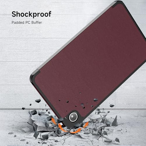 Image of YRH for Samsung A9 / A11 Tablet Case 8.7 inch, Slim Light Stand PU Lether Cover for Galaxy Tab A9 / A11 Tablet Case, Wine