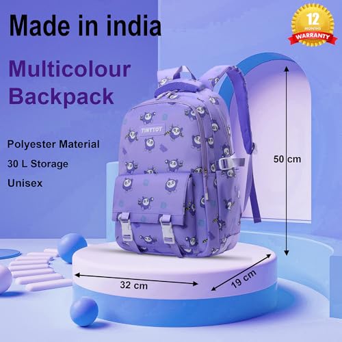 Image of Tinytot 30 Litre Japanese Korean Style School Bag Water-Resistant Laptop & Travel Backpack - Unisex Large 18 Inches Multipurpose Student Backpack for Boys & Girls, Men & Women