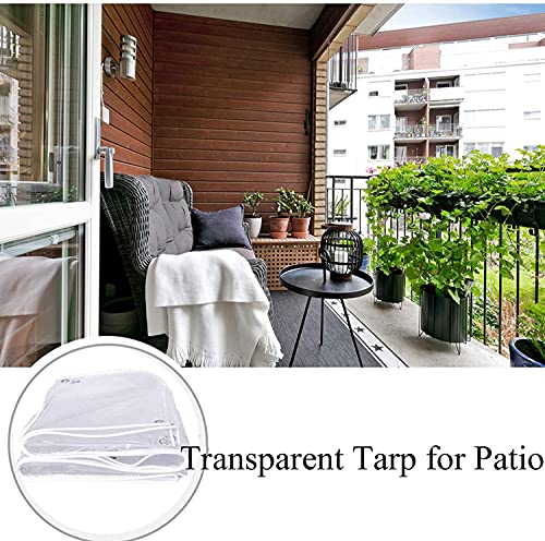 Lonas extra pesadas impermeables 1x1m transparentes protectoras para exterior 3