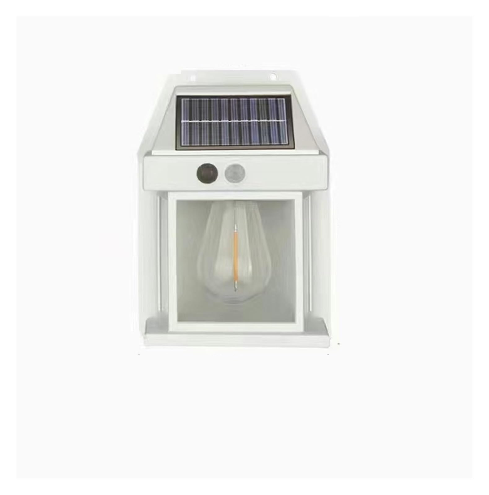 PXQCHAVLN Solar Wall lamp Outdoor Human Body Sensor Tungsten Villa Courtyard Decorative Lighting Rainproof Night Light(Large White)