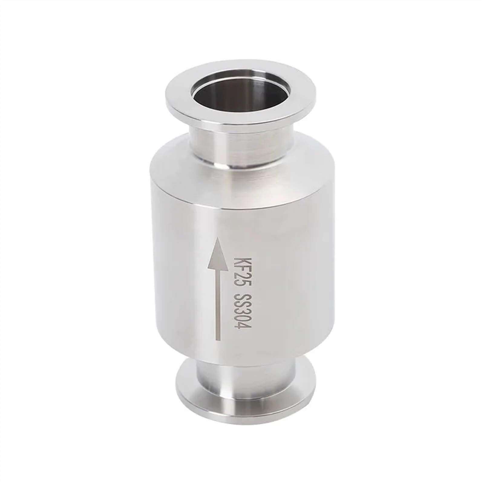 Válvula de retención unidireccional sin Retorno en línea de Acero Inoxidable KF16 KF25 KF40 KF50 304 for válvula de retención de Bomba de vacío(KF-50 Flange 75mm)